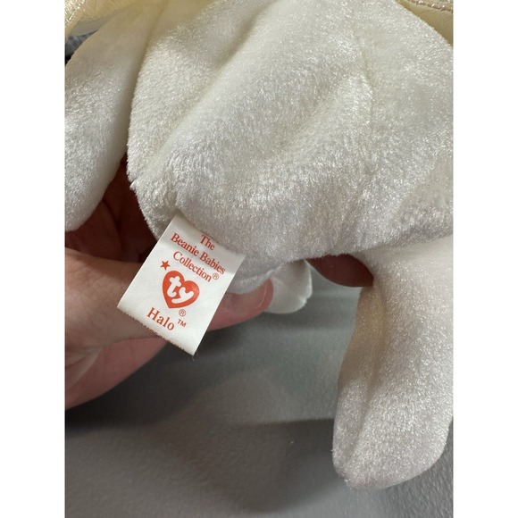 VINTAGE 90s Beanie Baby Lot Bear Rabbit Blue Pink Halo Angel Retired Collectible - Picture 4 of 16